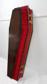 аГроб 6-тигранник (красный) БАРХАТ Н-2,0м от интернет-магазин Эдельвейс-Ритуал.RU
